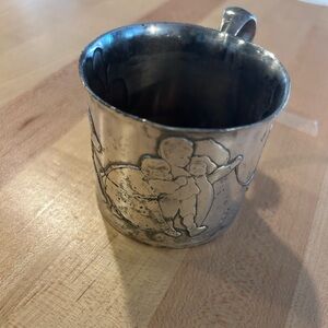 Vintage Forbes specs embossed children's special collection baby cup. 2 1/4 in